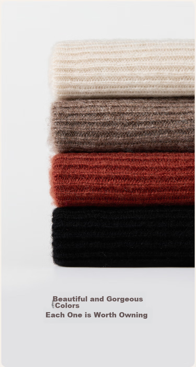 JIUMU Pure Wool Warm Neck Gaiter for Women, Autumn And Winter Thickened Cold-Proof Neck Protector, Winter Outdoor Scarf for Wome 11