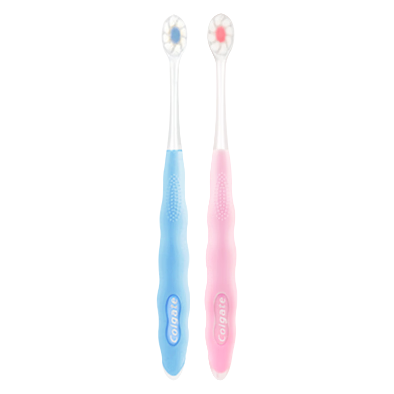 Colgate Ultra Soft Bristle Toothbrush, Belgian Super Dense Plant-Based Bristles, Adult Small Head Toothbrush, 2-Pack, Random Colors