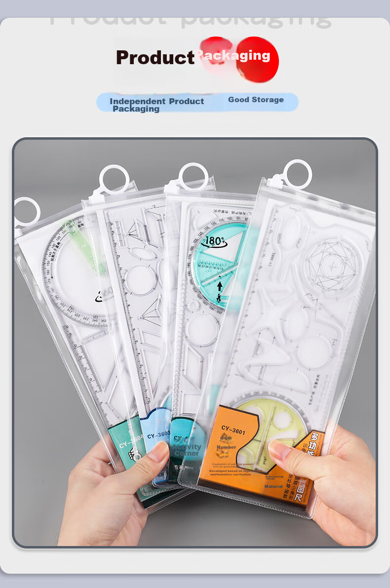 DiLe Multifunctional Rotating Drawing Ruler, Math Geometry Circle Measuring Protractor Triangle Straight Ruler Parallel Ruler Student Creative Drawing Tool Stationery, 2694 Pure Blue 20