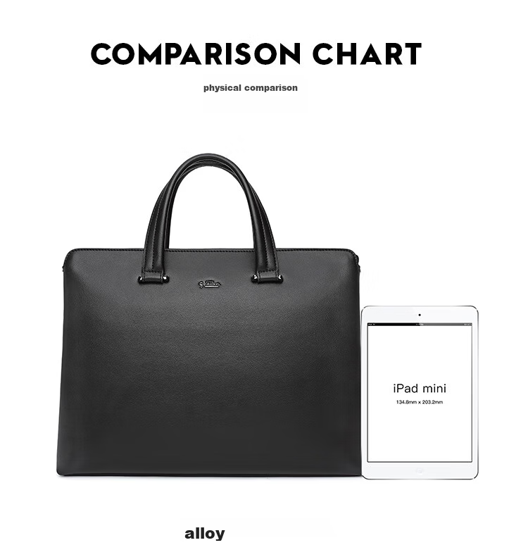 Goldlion Handbag, Horizontal Style Men's Bag, Business Cowhide Laptop Bag, Casual Briefcase, Birthday Gift 1