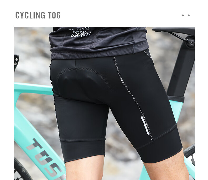 Tasiduizhang Summer Bicycle Riding Shorts for Men And Women, Mountain And Road Bike 3D Shock-Absorbing Padded Shorts, Black, 2XL 4