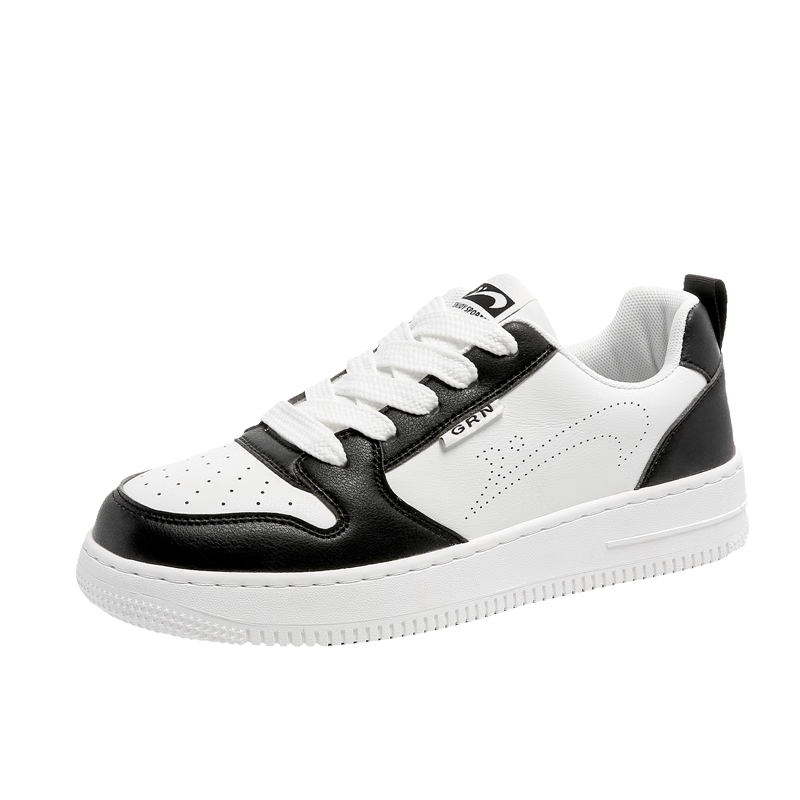 Guirenniao Men's Sneakers, New Style Men's Shoes, Casual Shoes, Skateboard White Shoes, Sports Shoes, Black/white, Size 41