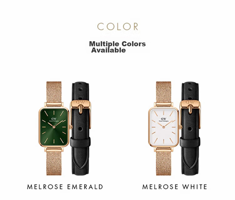 DanielWellington DW Ladies Wristwatch, Vintage Small Green Watch, Watch Strap Set, Quartz Niche Luxury, Birthday Gift for Girlfriend 10