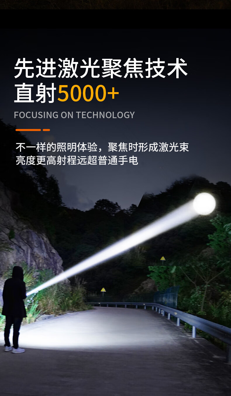SHUOSEN High-Power Flashlight, Ultra-Long Battery Life, Outdoor Survival, Military Multifunctional, Waterproof, Portable Home and Outdoor Lighting Lamp 1