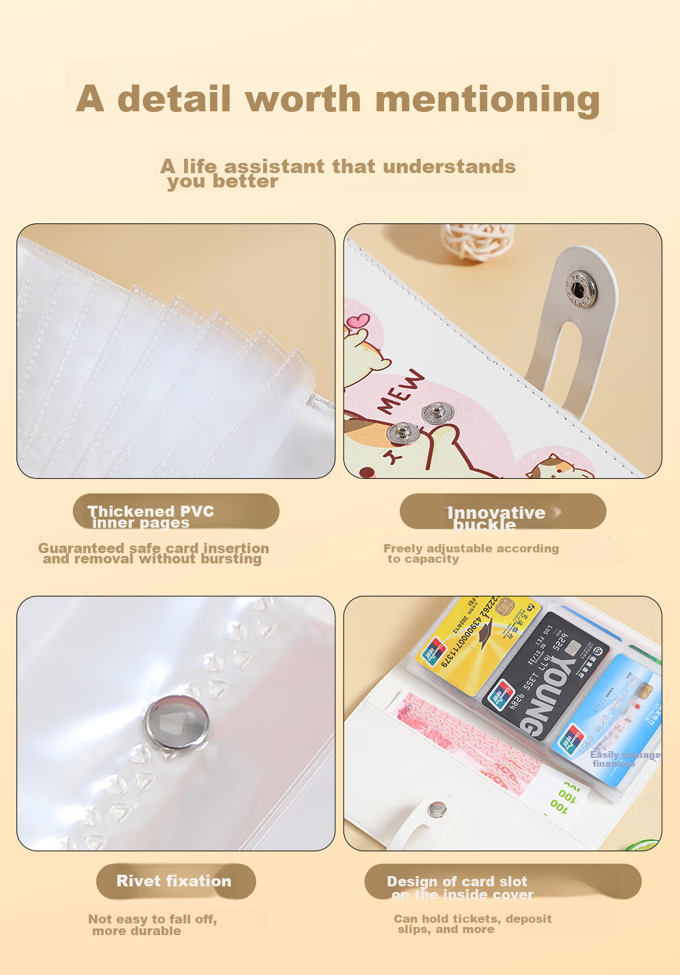 Jiaranheng High-Quality Business Card Holder, Large Capacity Portable Card Collection Book, Bank Card Holder, Membership Card Holder, Credit Card Holder, Business Card Organizer, Swimming Girl 5