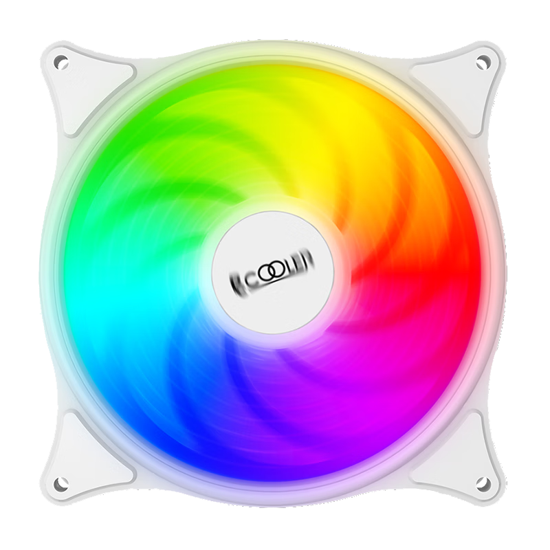 PCCOOLER Bright White, 3-Pack, 12CM Case Fans (Colorful Light Effects, Luofu Bearing, Shock-Absorbing Foot Pads, Compatible with Series Connection)