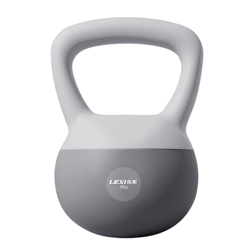 Lexi Soft Kettlebell for Men's Fitness Home Glute Training Soft Kettlebell Exercise Strength Training Lifting Dumbbell 8kg Premium Gray