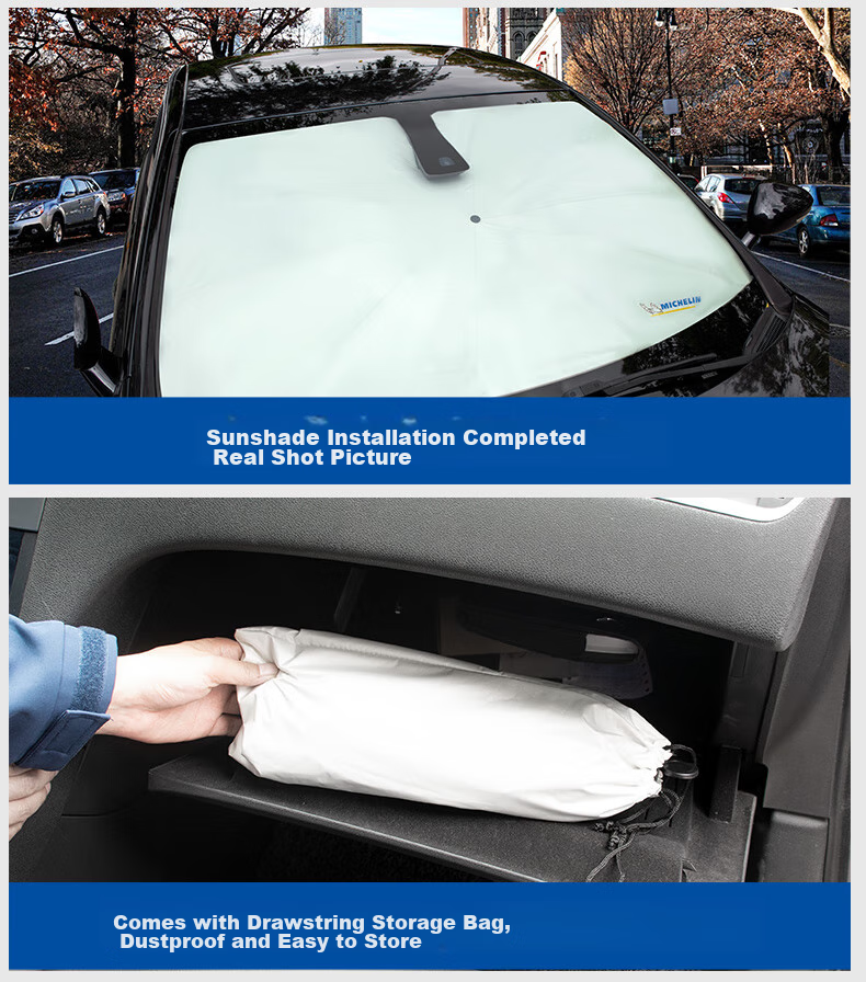 MICHELIN Car Sunshade, Front Windshield Sun Visor, UV Protection, Heat Insulation, Universal Fit for Li Auto I9 12