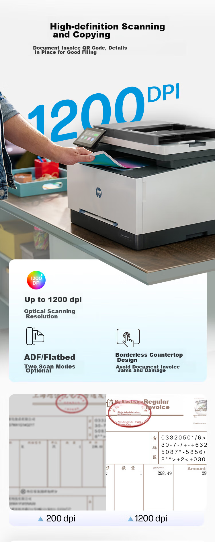 HP 3388sdw Color Laser Wireless Duplex Multifunction Printer, Home Duplex Printing, Continuous Copying And Scanning All-In Printer, Office Printer, One-Year On-Site Service 11