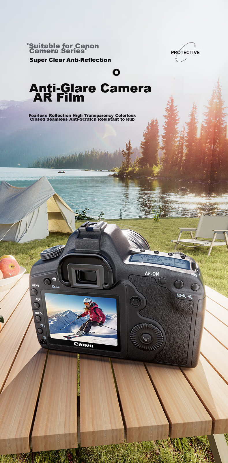Llano Compatible with Canon EOS R100 R10 Camera, AR Film Screen Protector, Strong Anti-Glare High-Definition Clear Lens, Mirrorless Camera Accessory 2