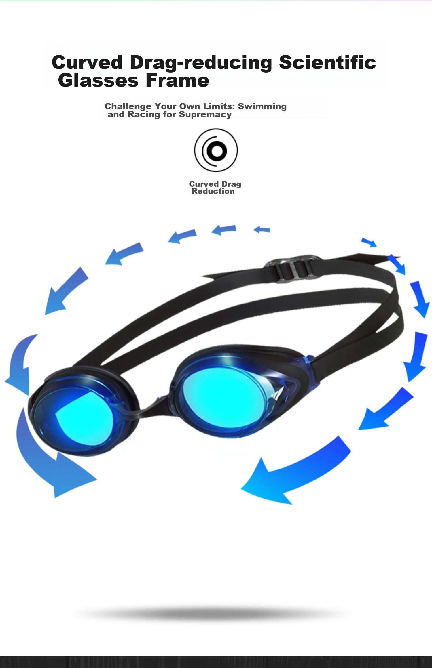 View Competitive Speed Coated Swimming Goggles Large Frame Waterproof Anti-Fog Swimming Equipment for Men And Women Casual High Definition Diving Swimming Glasses 8