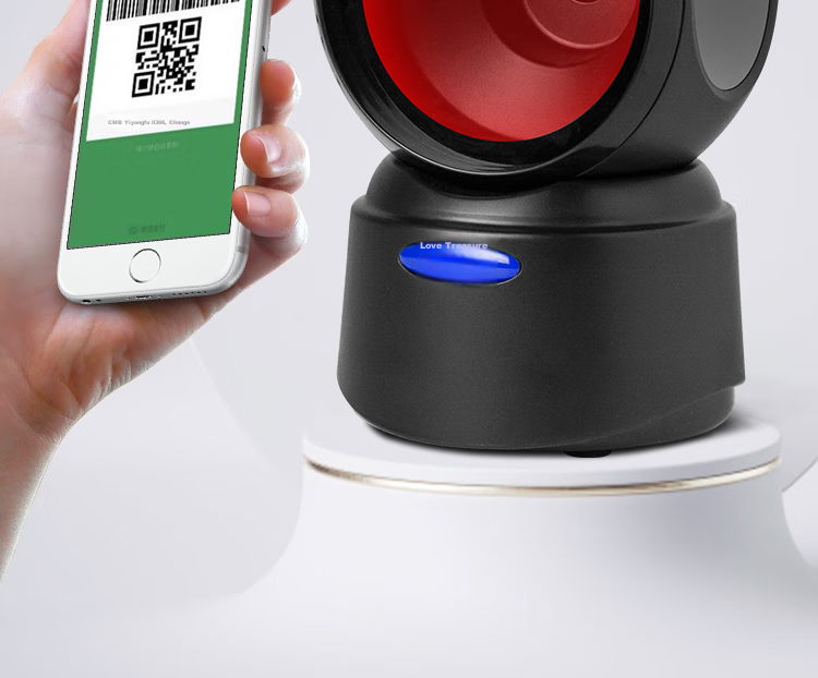 Aibao PT-6882 Barcode Scanner, 2D Scanning Platform for Restaurants, Retail, Express Delivery, Warehouse Logistics, Supermarket Product Barcode, Medical Insurance Traceability Scanner, Mobile Screen Payment 7