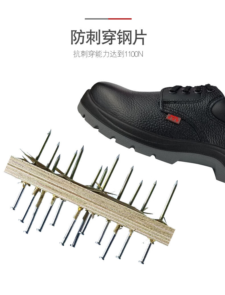 DUNWANG First Layer Cowhide Work Safety Shoes Unisex Steel Toe Protective Wear-Resistant Construction Site Safety Shoes 1377 Anti-Smash Work Shoes Size 44 1