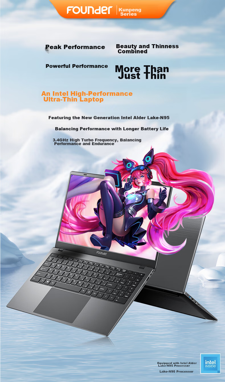 Fangzheng 2026 New i3 Lightweight Laptop 15.6" 8GB RAM 128GB SSD High-Performance Business Travel Study Entertainment All-in-One Notebook 1