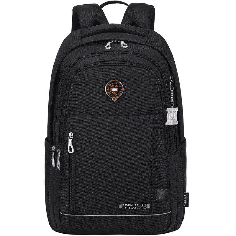 UNIVERSITY OF OXFORD Backpack for Male And Female Middle School Students, High School Students, Lightweight Travel Backpack X1074 Black