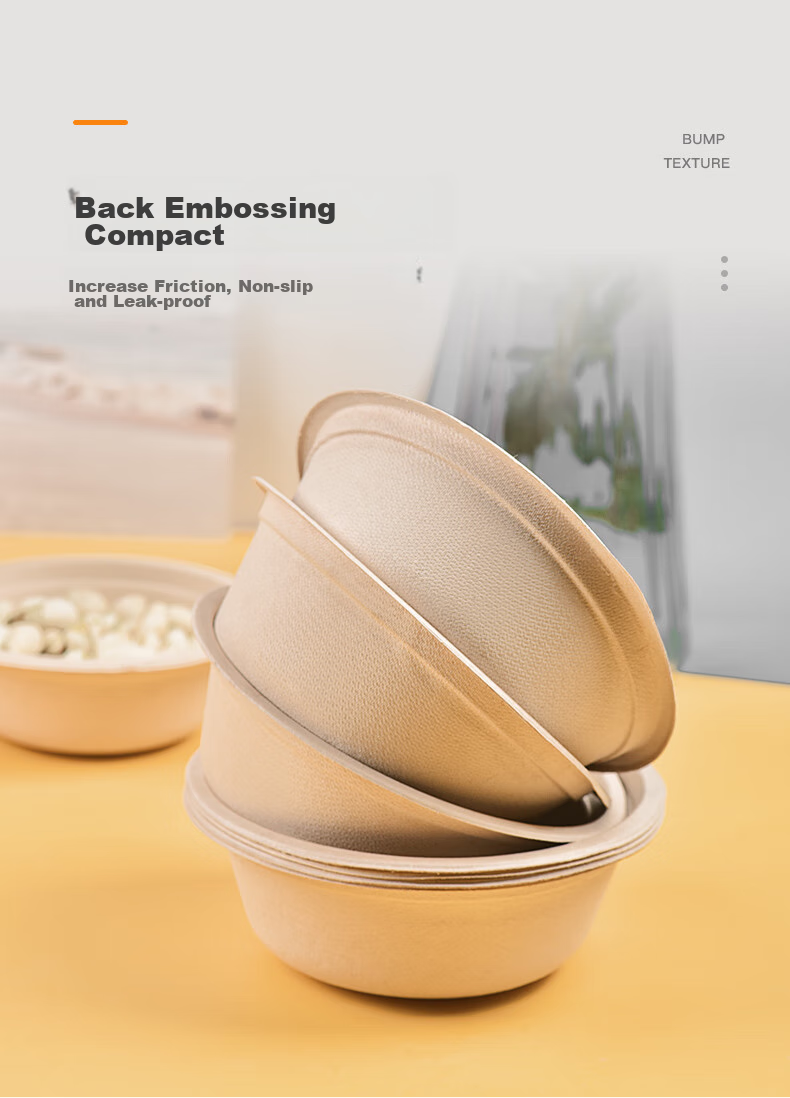 Xingfang Disposable Bowls And Chopsticks, Thickened Biodegradable Paper Bowls, Small Soup Bowls, Hot Pot Bowls, Picnic Plates, Sugarcane Pulp, 220ml*50 Pieces 8