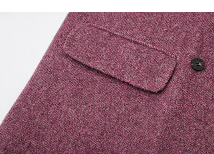 Demana [Mist Winter Rose] Winter Wool Scarf Double-Breasted Double-Faced Long Women's Wool Coat 3