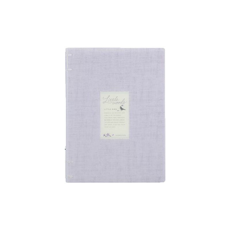 KOKUYO Muyemengjing Series Four-Hole Loose-Leaf Notebook, Large Capacity with Replaceable Pages, B5/40 Pages Ruled, Iris Purple, 1 Book, WSG-RUNP81LV