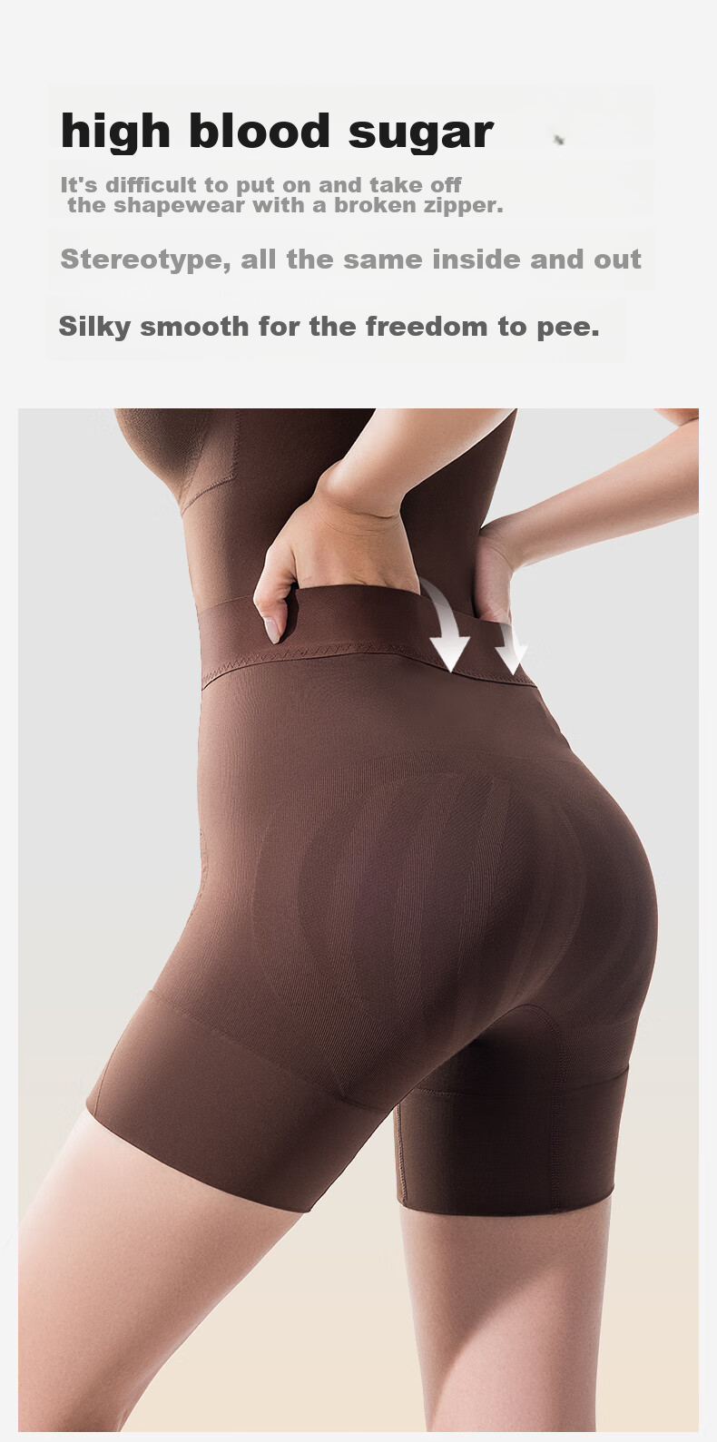 Quxianzhuyi [Song Xi Same Style] Black Chocolate Shaping Bodysuit Tummy Control Waist Cincher, Bean Gray Color [Thin Straps], Size S 13