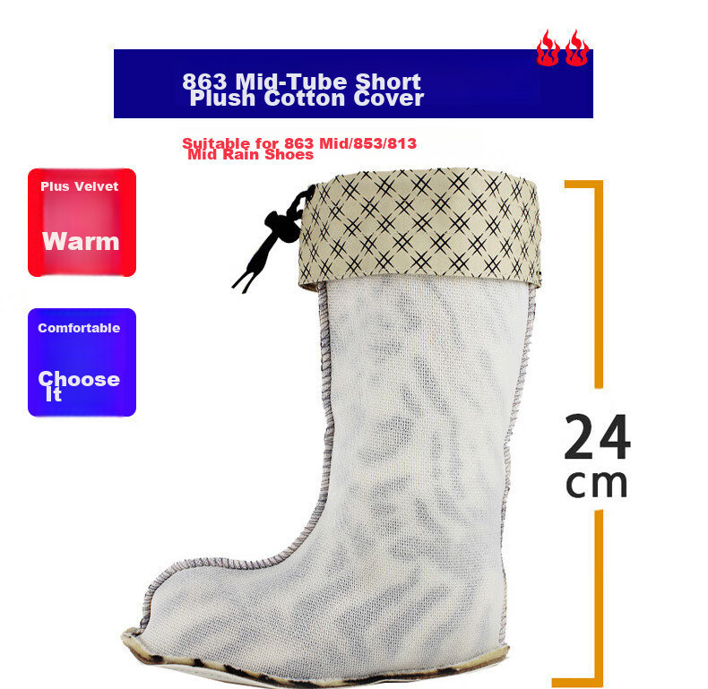 Warrior Warrior Women's Low-Cut Cotton Rain Boot Inner Liner, 8523 Fleece Lining, Yellow Fleece Lining, Size 38 (Fleece Lining Only, No Shoes) 11