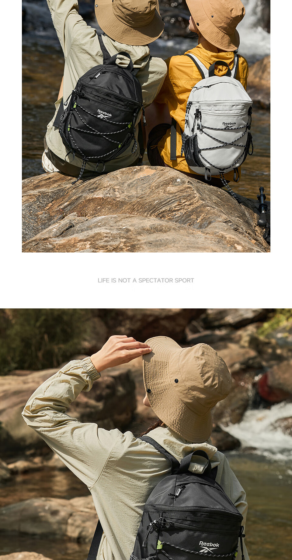Reebok Lightweight Sports Men's Backpack Outdoor Travel Hiking Mountaineering Water-Resistant Mountain Bag for Women 12