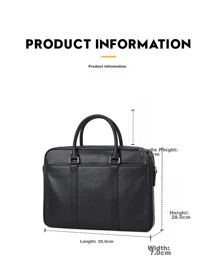 Goldlion Briefcase, Business Handbag, Laptop Bag, Large Capacity Shoulder Crossbody Bag for Men, Birthday Gift 10