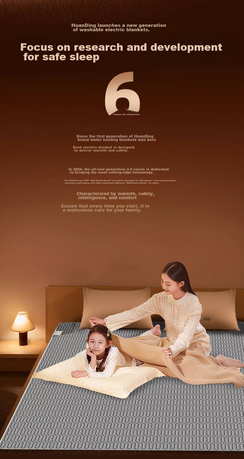 Huanding Water Heating Electric Blanket, Water Circulation Electric Mattress Pad, Smart Double Size, 2025 New Model, 0.9*1.8m 5