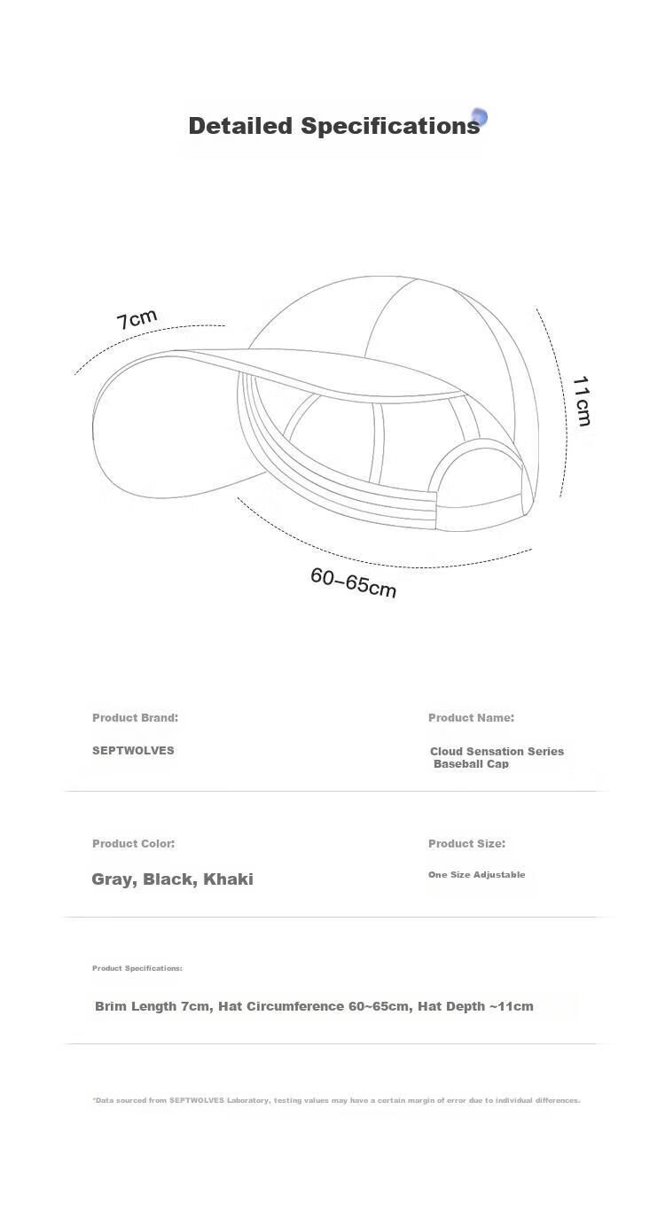 HLA Baseball Cap for Men And Women, Pure Cotton Visor Cap, Large Head Circumference, Fashionable Outdoor Sun Protection Hat, Xingdai Black 4