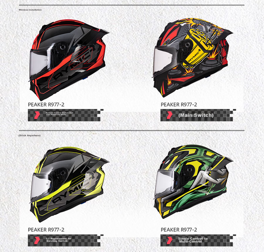 RYMIC Motorcycle Helmet, Full-Face, 3C Certified, Professional Motorbike Riding Helmet, Racing Helmet, All-Season, for Men And Women, 977 Blue-Gray Flying Blade, Size L 19