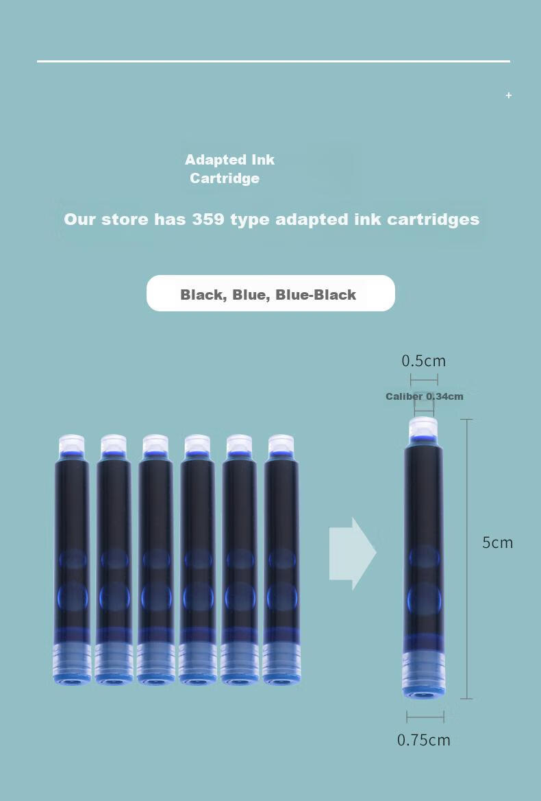 HERO Fountain Pen 359B Ergonomic Writing Pen for Boys And Girls, Suitable for Primary School Students Grades 3-6, Refillable Ink Cartridge, Birthday Gift for Children, EF Nib, Gradient Light Blue 6