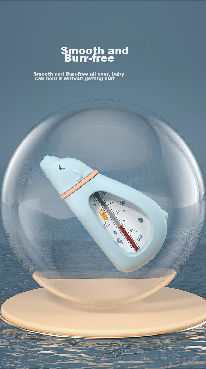Ouliwen Water Thermometer for Babies, Home Use, Bath Temperature Measurement, Fish Tank, Indoor And Outdoor Use, Baby And Newborn Bath Tub, High-Precision Water Thermometer, Polar Bear Starry Sky Blue 12