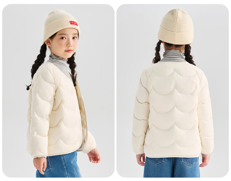 QQ DUCK Children's Lightweight down Jacket, Boys' School Uniform Essential, Warm Coat for Girls, Inner Liner for Winter Clothing 12