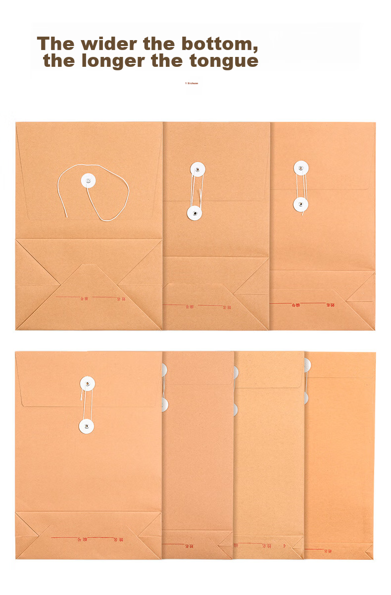 Taidang 25 File Folders, 6cm Kraft Paper, Thickened 250g Document Folders, A4 Size, for Bids And Contracts, File Storage Pouches, Receipt Organizer Bags, TA02109-25 8
