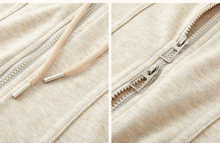 Dme [Young Version of Walking Out] Spring And Autumn Sporty Double-Zip Hooded Comfortable Slimming Treasure Women's Top 6