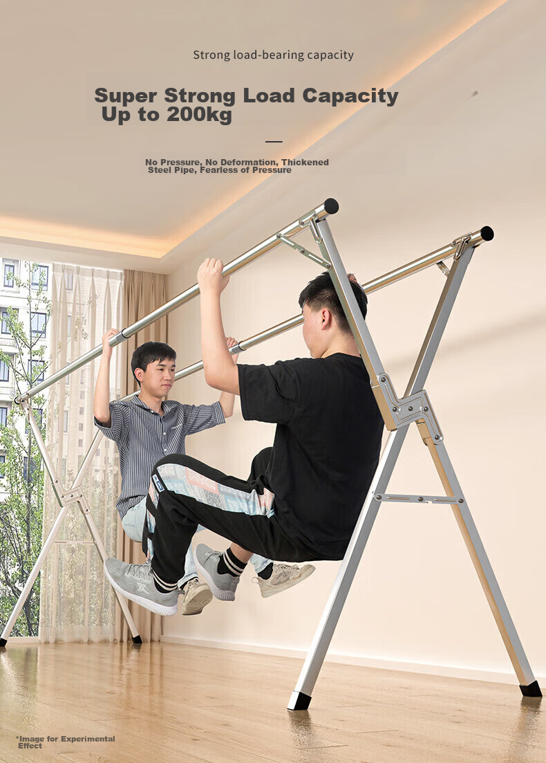 Quanpinwu Foldable Retractable Clothes Drying Rack, No Installation Required, Stainless Steel Balcony Laundry Hanger for Clothes And Bedding 2