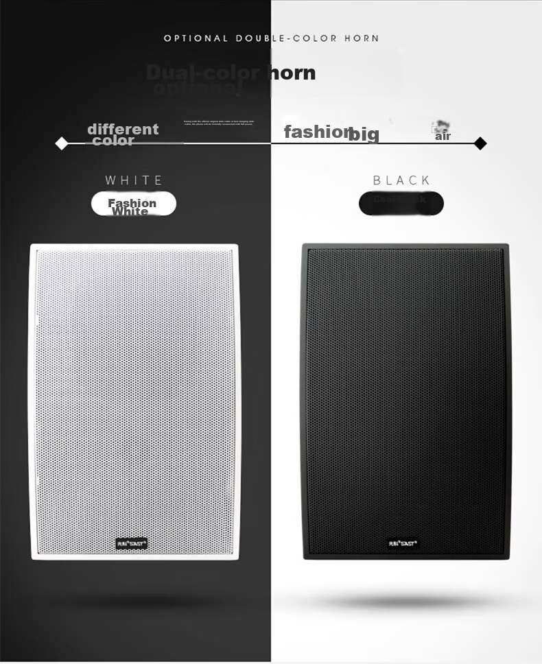 SAST DW70 Constant Voltage Wall-Mounted Speaker, 30W, for Meetings, Shops, Commercial Use, Engineering, Passive Conference Rooms, Dance Studios, Home Use, Background Music, Public Address System Speakers, Black 3