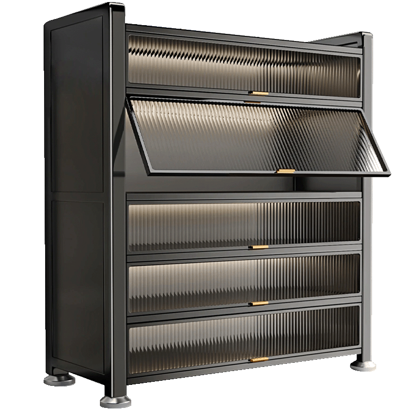 Jiabangshou Kitchen Storage Rack, Floor-Standing Multi-Layer Microwave Oven Shelf, Dish Cabinet, Chopstick Storage Cabinet, Storage Cabinet, 6 Layers, 100cm