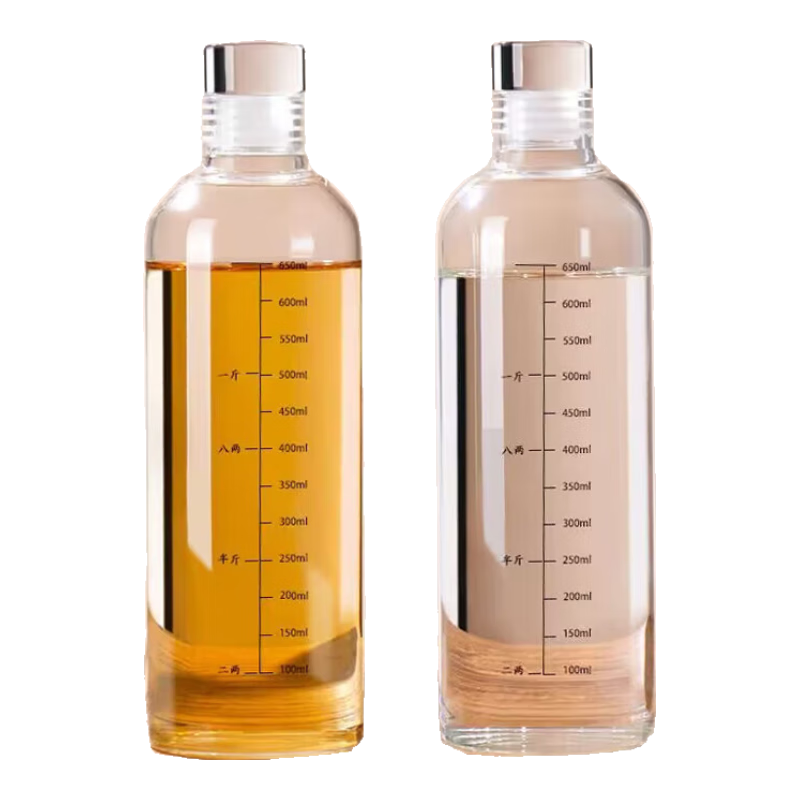 BJ Wine Bottle, Empty Glass Bottle, High-End Gift Bottle, Liquor Flask, Wine Jar, Infusion Container, Specialized Bottle for Homemade Liquor Storage