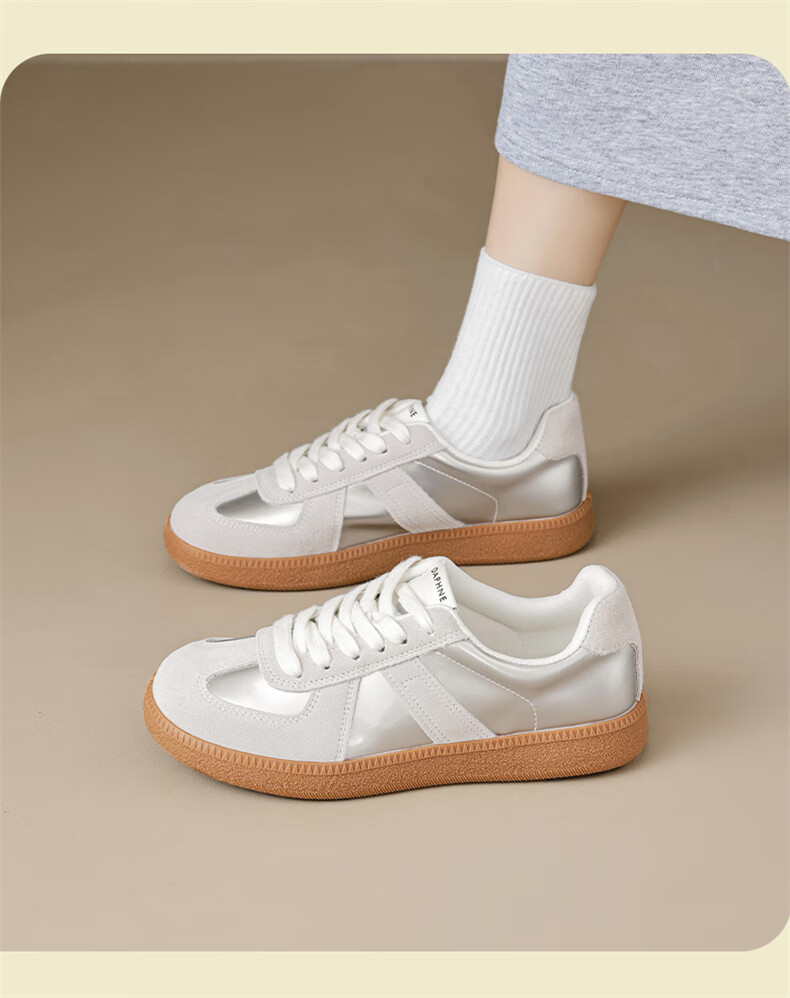 Daphne Women's Flat Training Shoes 2026 Summer New Breathable Sports Shoes Height Increasing Versatile White Casual Sneakers 3