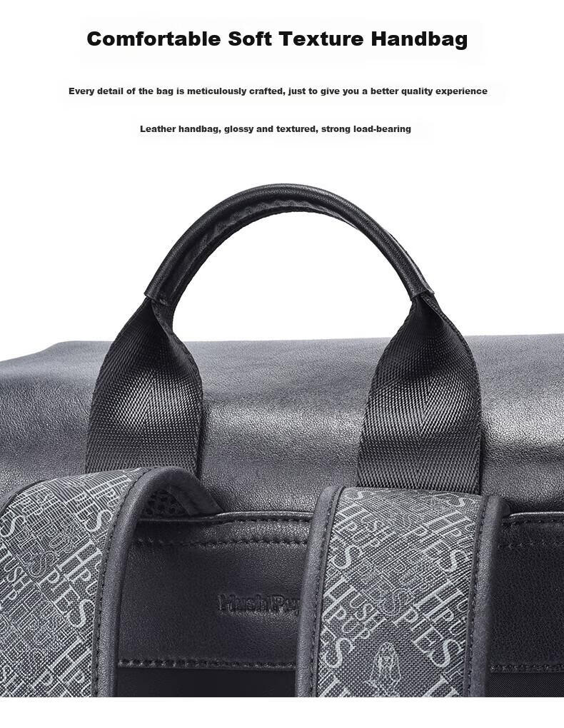 Hush Puppies Men's Backpack, Printed Simple Business Style, Large Capacity 15.6-Inch Laptop Bag, Birthday Gift 8