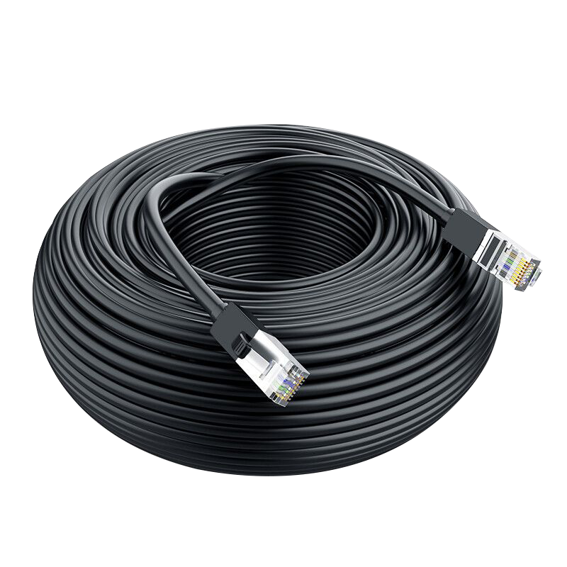 Rongweisheng Cat6A Ethernet Cable, Double-Layer Sheathed Outdoor Waterproof Freeze-Proof Sun-Resistant with RJ45 Connectors Finished Network Patch Cord, Gigabit High-Speed Broadband Cable, 100 Meters, RWS-CPWX
