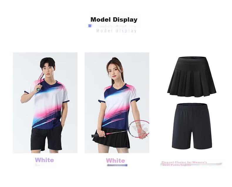 LIEYAO Badminton Customized Competition Set Breathable Short-Sleeve Tennis Shirt LY1816-M White XL 10
