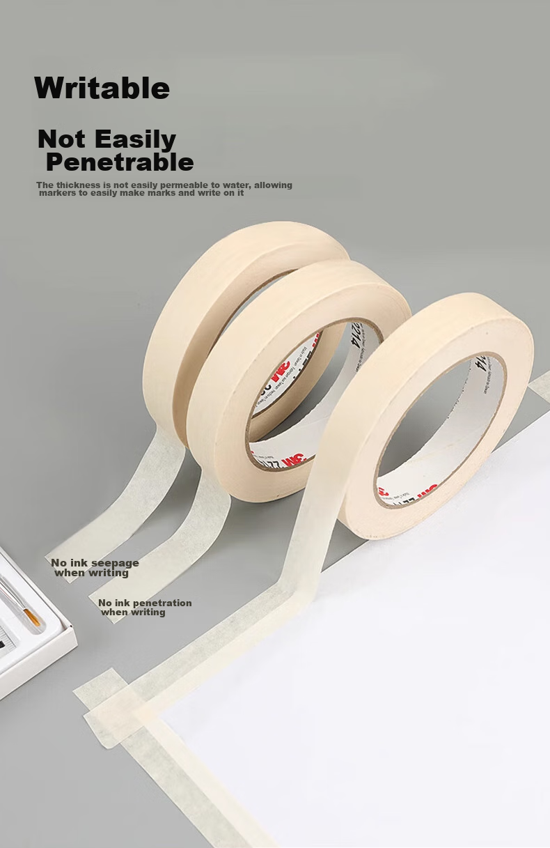 3M 2214 White Masking Tape, DIY Sticker Making, Heat Resistant for Office Home Decoration, Daily Use Car Spray Painting Masking Tape, No Trace Paint Fixation Protection, 20mm*50m, 1 Roll 5