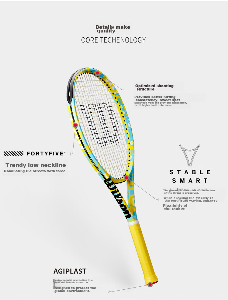 Wilson 2025 Children's Tennis Racket, Youth Full Carbon Professional Racket ULTRA 26 V5 3