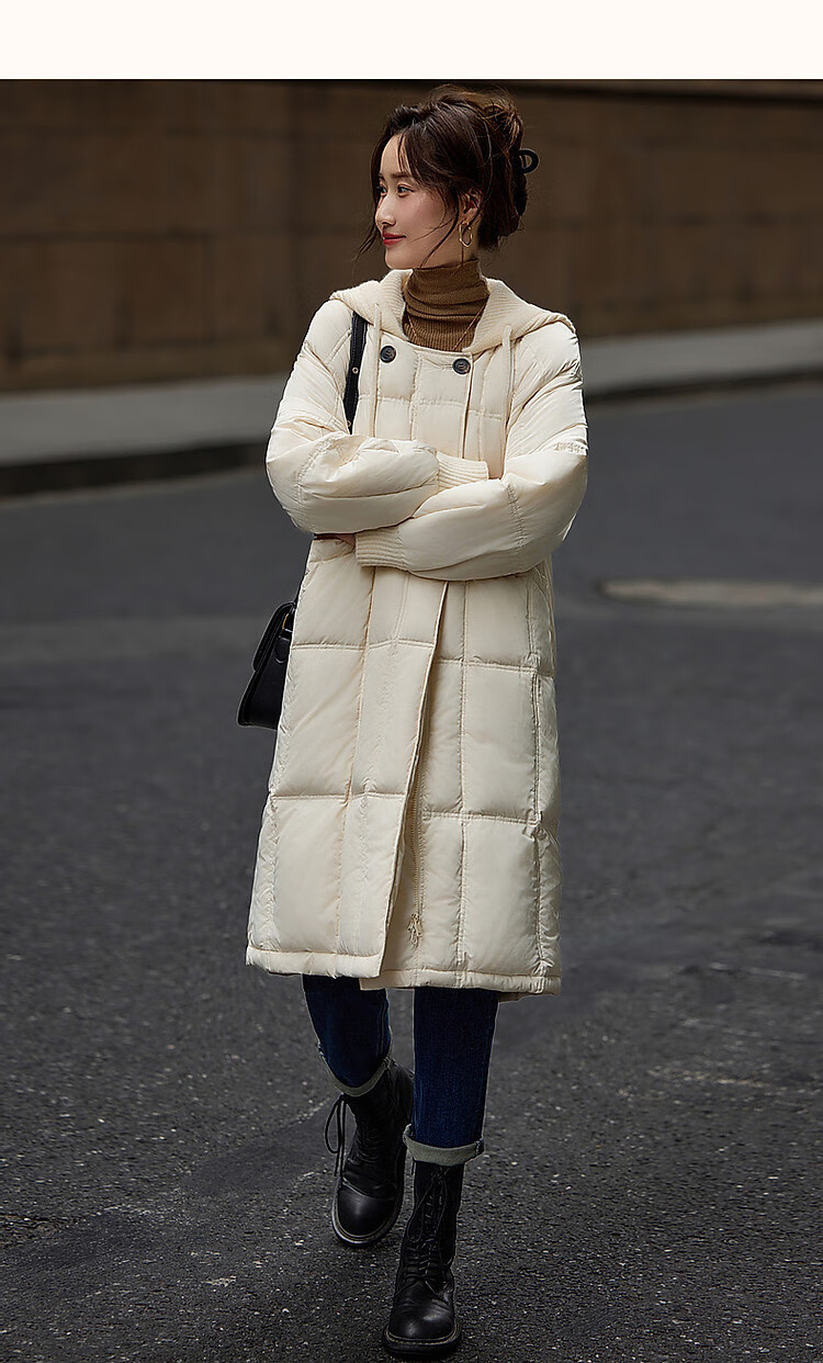 Dme [50D Cotton-Like Memory] Winter Lightweight 90% Duck Down Detachable Knitted Hooded down Jacket 15