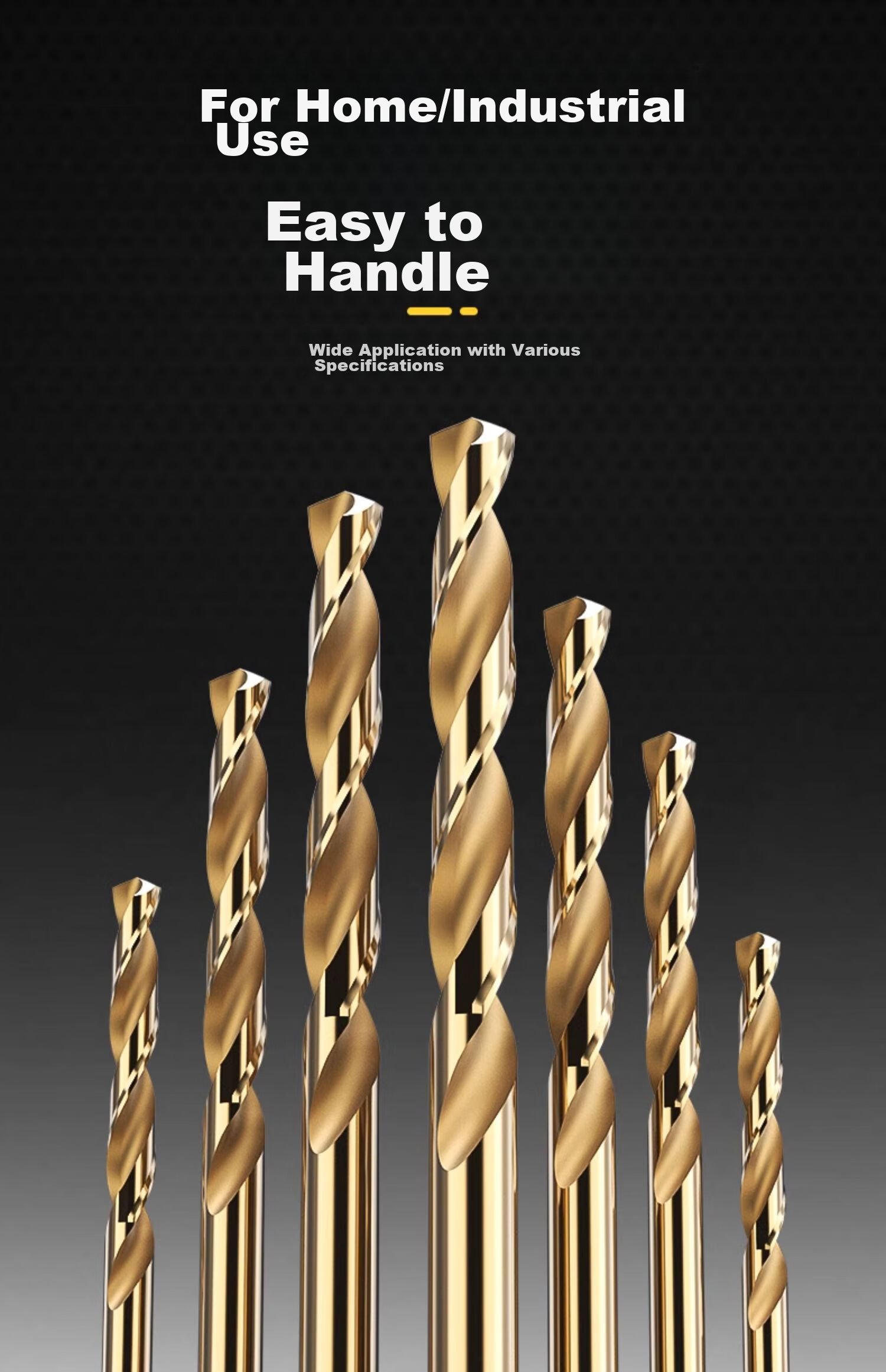 HUHAO Twist Drill Bit Set for Stainless Steel, Alloy Steel, Iron, High Hardness, Electric Hand Drill, Hole Drilling, Straight Shank Complete Set 16