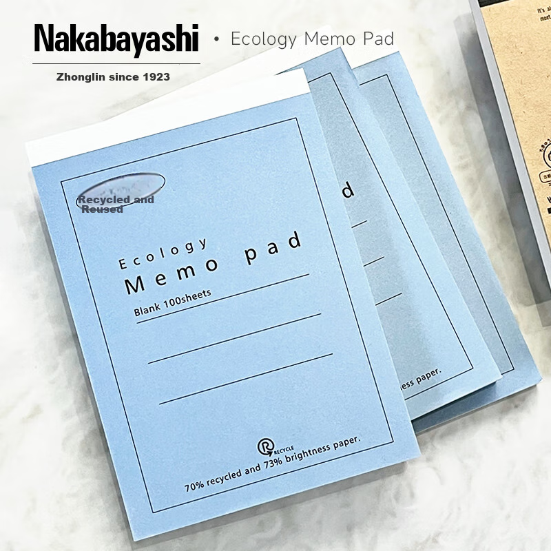 Nakabayashi A6/100-Page Recycled Paper Tear-Off Notepad, Draft Notebook, A6 Memo Pad/100 Sheets