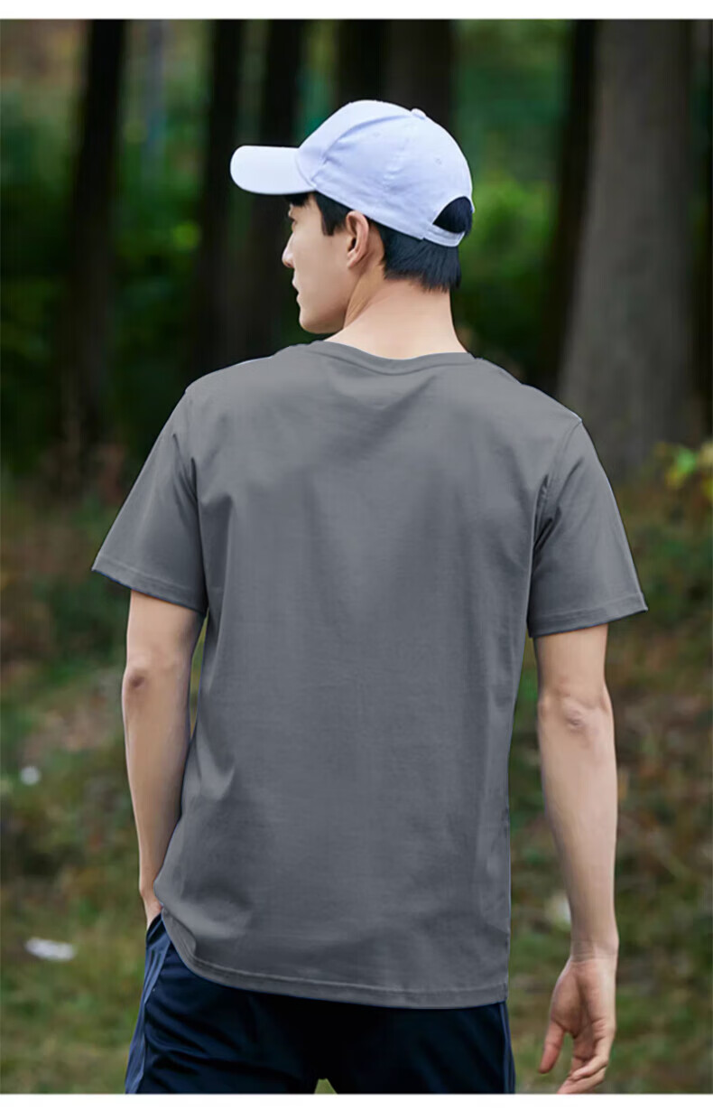Huili Short-Sleeve T-Shirt for Men, Outdoor Sports Breathable Quick-Dry T-Shirt, Men's Pure Cotton Round Neck Ice-Cool Short-Sleeve Top 14