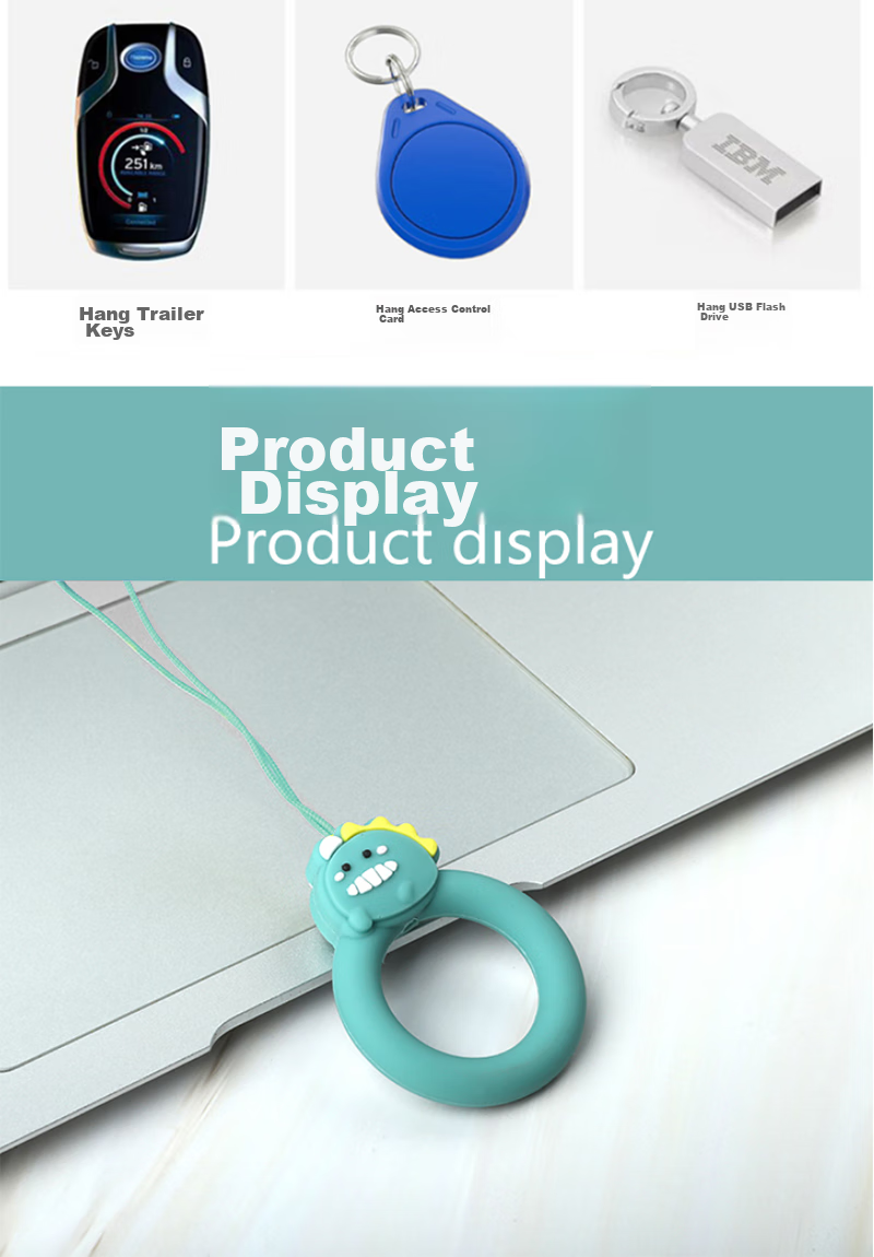 ESCASE [Single Pack] Phone Lanyard Camera Wallet USB Drive Key ID Card Pendant Apple IPhone XR/XS Max Etc. Silicone Soft Small Dragon ES-XR2 Pink 8