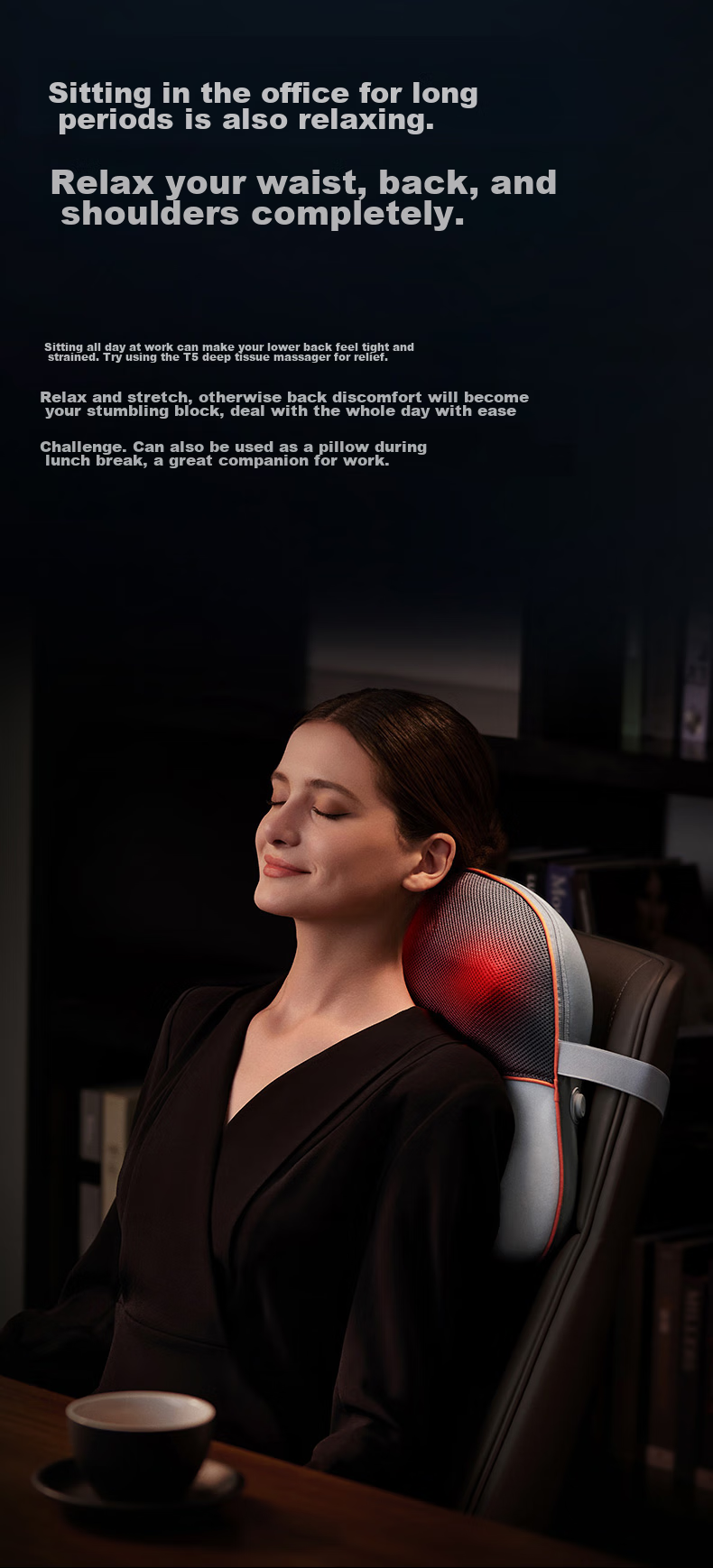 SKG Waist Massager T5, Seat Cushion Back Support, Massage Device with Heat Therapy, Forward And Reverse Kneading, for Waist, Neck, Legs, Full Body, Practical Birthday Gift for Elders, Boyfriends, Girlfriends 11